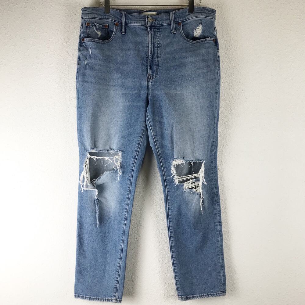 Madewell The Perfect Vintage Jean High Rise Tapered Legs Denman Wash Size 32